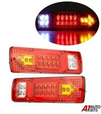 2x 19 LED Bus Camion Rimorchio Furgone Stop Posteriore Frecce Reverse Lamp 12v