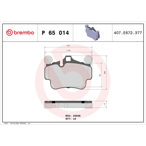 Brembo 014 pastiglie - brembo, p