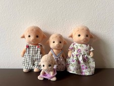 Rare Vintage Sylvanian Families / Calico Critters Dingle Sheep Family + Baby