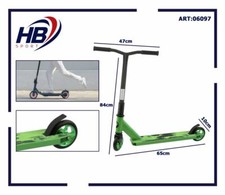 x Monopattino 2 Ruote Divertimento Adulti Ragazzi L01 Verde dfh