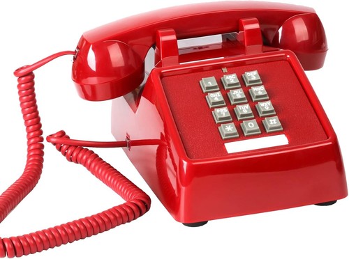Telefono fijo retro - con, timbro