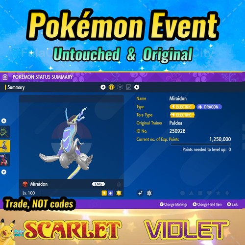 Shiny miraidon evento - ✨, 🟣evento