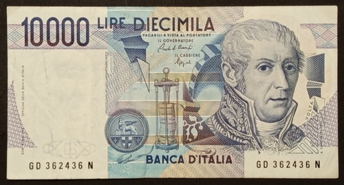 10000 lire 1989 bb volta - 22/11/1989,