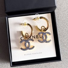 CHANEL 2024 Large Gold Blue CC