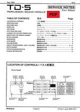 Roland TD-5 Service Manual