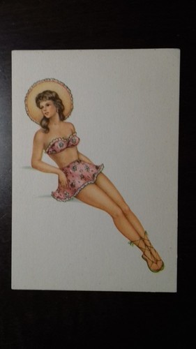 Cartolina pin donnina - , up