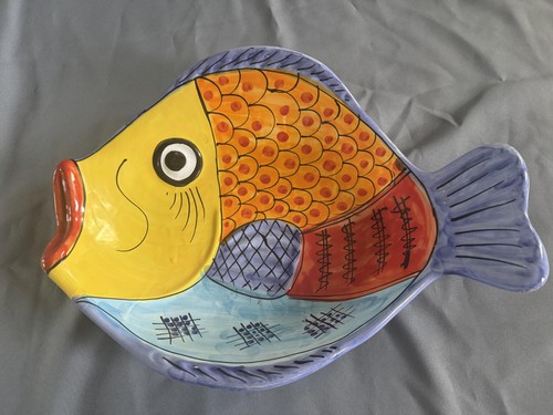 Piatto pesce ceramica - , dipinto