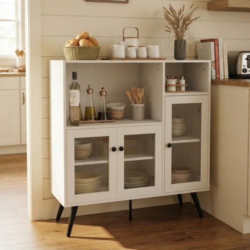 Credenza industriale bianca - credenza,