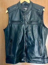 Gilet in Pelle Foderato per Moto Uomo – Taglia L