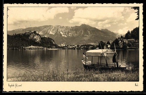 Bled isola con chiesa barca - bled,,