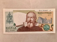BIGLIETTO DA 2000 LIRE anno 1973 - Galileo Galilei - In condizioni perfette