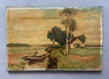 Paesaggio paludoso olio su - paesaggio,