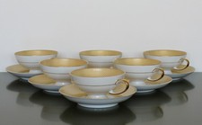 ROSENTHAL Set di 6 TAZZE e PIATTINI Piedi Set Golden Graal Incrostato Oro