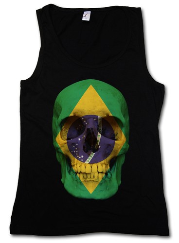 Classic brasilia skull flag - skull,