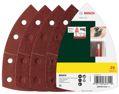 Bosch set pezzi di fogli - set, 25