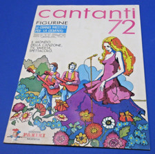 Album figurine CANTANTI 72 Panini 1971 VUOTO ORIGINALE OTTIMO  !!