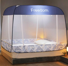 Zanzariera Pop Up Tenda Tettoia per Letti, Campeggio, Pieghevoli, Portatile, Verde, Queen