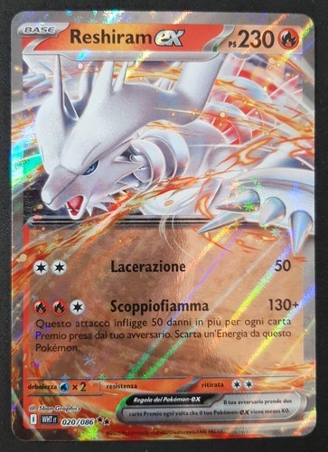 Pokemon carta reshiram - reshiram, ex