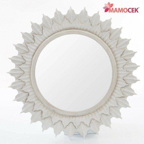 Specchio legno bianco - bianco, sole