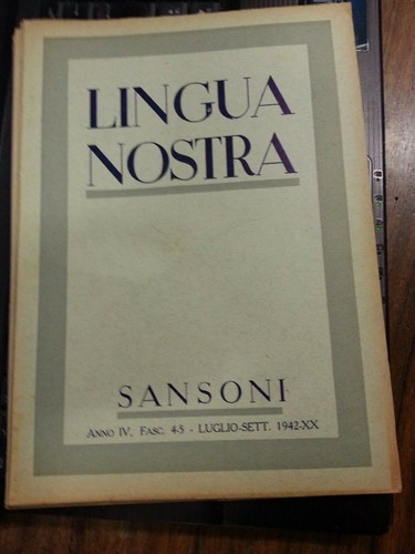 Rivista lingua nostra - lingua,
