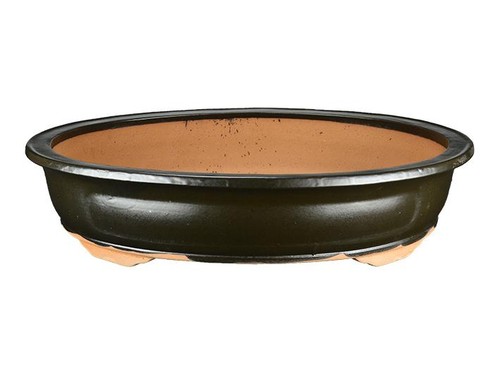 Vaso per bonsai ovale gres - vaso,