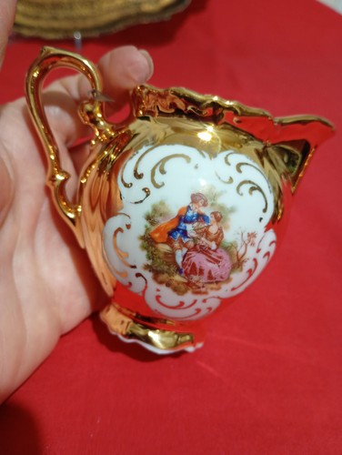 Lattiera porcellana oro - porcellana,
