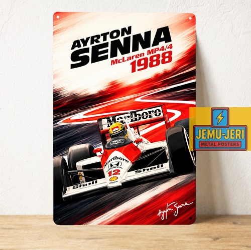 Insegna poster metallo ayrton - insegna,