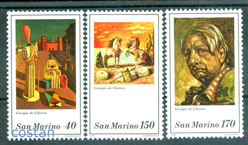 1979 giorgio chirico quadro - 1979, chirico,quadro
