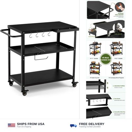 Tavolo carrello grill - carrello, da