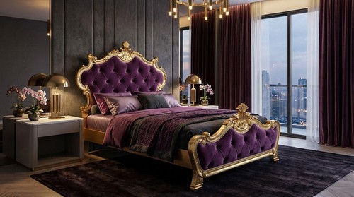 Letto matrimoniale barocco - letto,