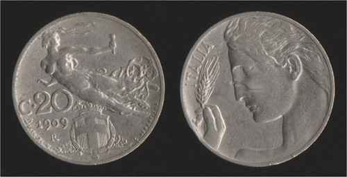 Centesimi 1909 liberta - liberta',
