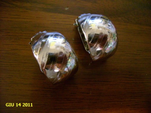 Orecchini vintage cromati - ,