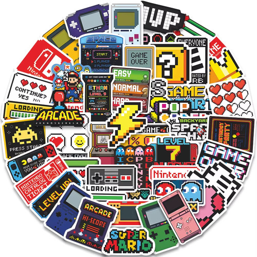 50pz adesivi controller gioco - adesivi,