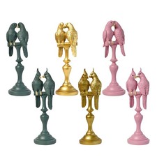 Coppia pappagallo statue