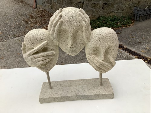 Scultura bianca moderna - scultura,