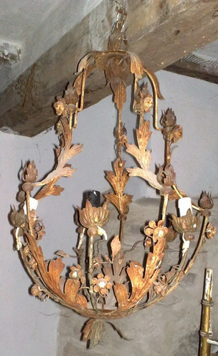 Candelabro antico metallo - candelabro,