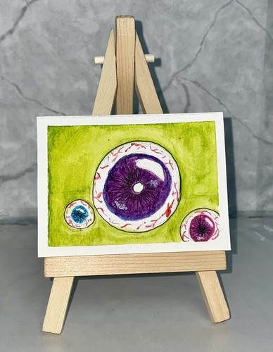 Quadro acquerello occhi occhi