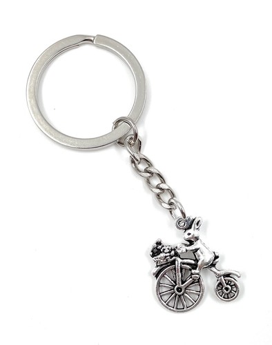 Portachiavi argento metallo - portachiavi,
