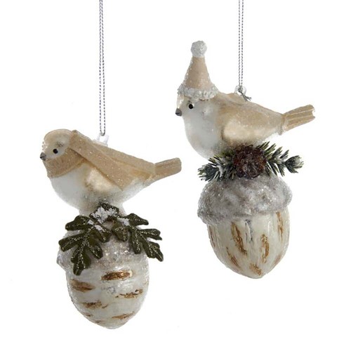 Ornamento uccellini ghiande - uccellini,