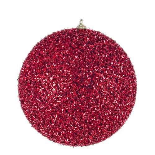 Pallina rossa brillantini - rossa,