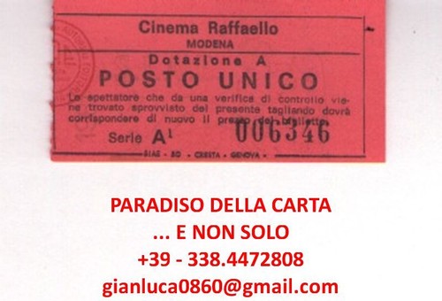 Biglietto ticket cinema - ticket, (cinema