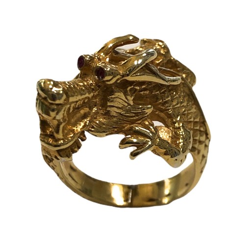 Anello ring drago argento - anello,