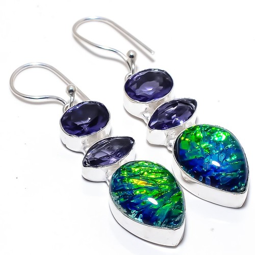 Triplet fire opal tanzanite - fire, opal,