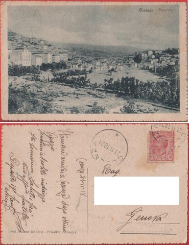 Cartolina cosenza panorama - cartolina,