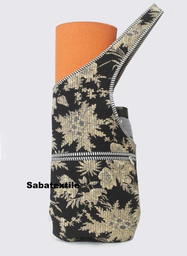 Borsa nera floreale jhola - nera, tote
