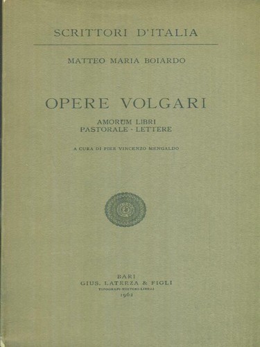 Opere volgari prima edizione - opere,