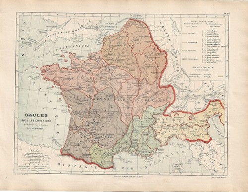 Carta geografica antica - , gallia
