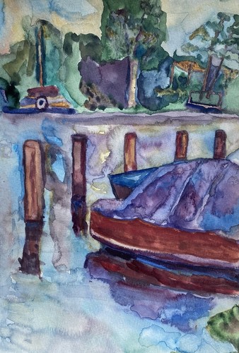 Barca sulla riva - , fiume