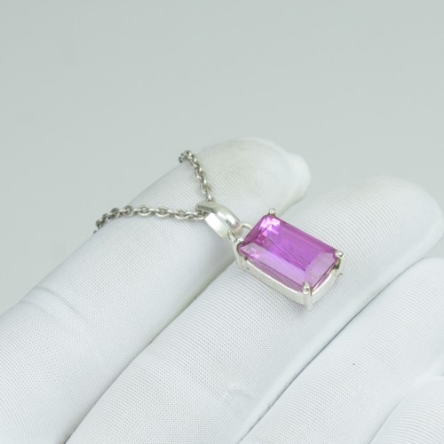 Collana zaffiro rosa gioielli