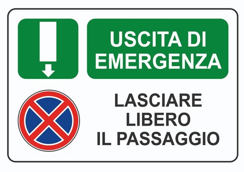 Cartello segnaletico uscita - segnaletico,